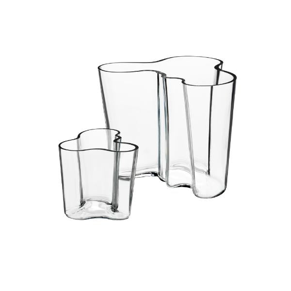 Alvar Aalto vase sett 2 stk 9,5 + 16 cm klar