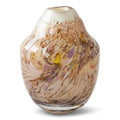 Unik skulptur kunstglass L 17 cm brun multi
