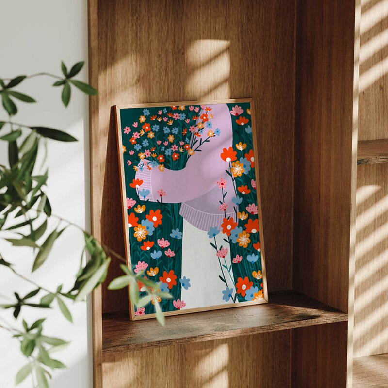 Bea Muller poster 50x70 cm wildflower garden