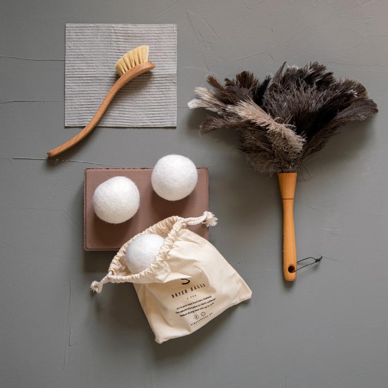 Wool oppvaskbørste hard 23 cm natur
