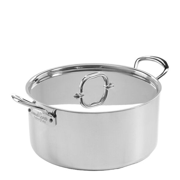 Gryte med lokk 2L rustfritt stål