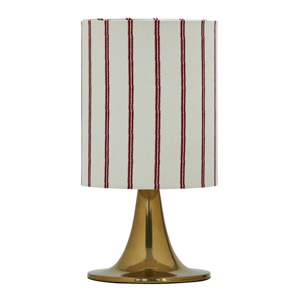Tulip bordlampe 38 cm antikk messingfinish
