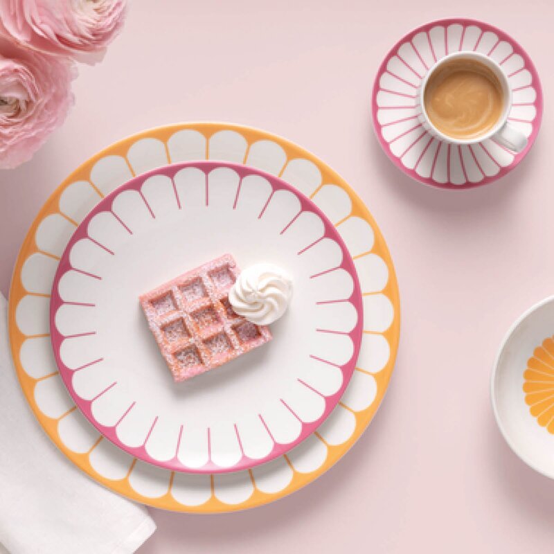 Fleur cassis frokosttallerken/desserttallerken 21 cm rosa