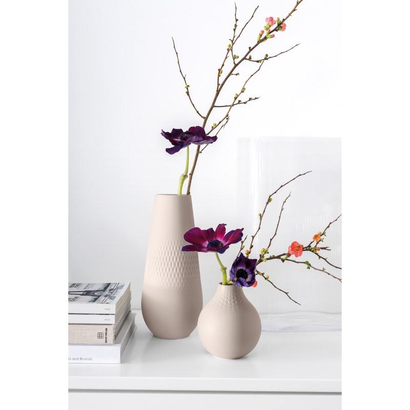 Collier Carre vase 26 cm beige