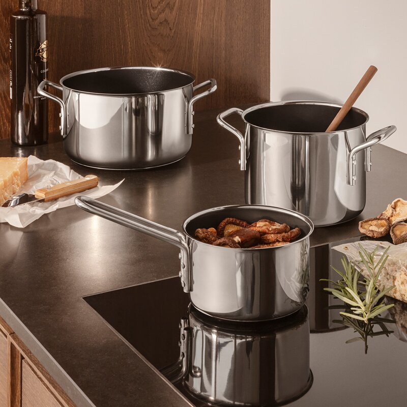 Stainless Steel kasserolle 1,1L keramisk Slip-Let® belegg