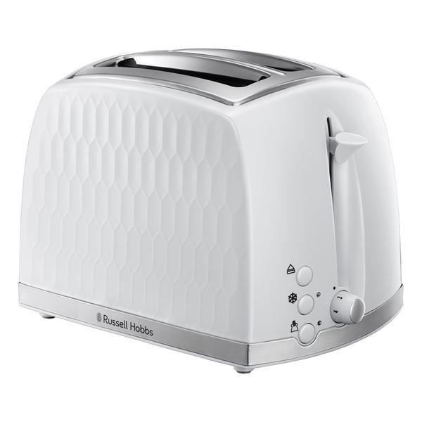 Honeycomb brødrister 2 skiver hvit