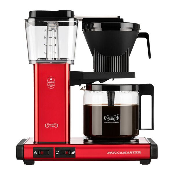 Optio kaffetrakter 1,25L rød metallic
