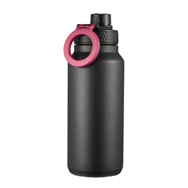 Flory flaske dobbeltvegget 0,9L med mobilholder og magnet svart/lilla