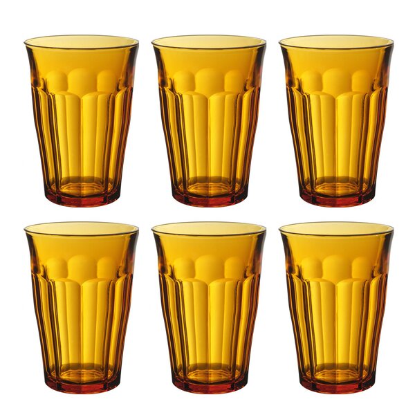 Picardie vannglass 36 cl 6 stk amber