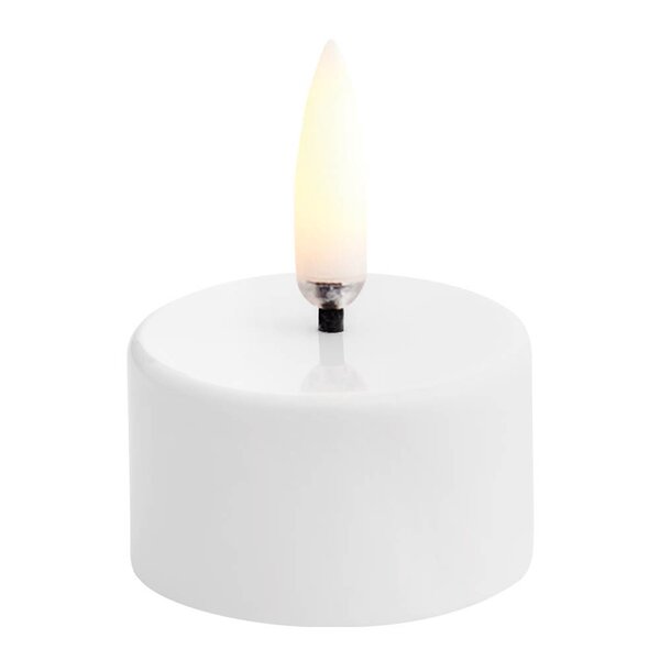 LED telys 3,9x2,1 cm hvit