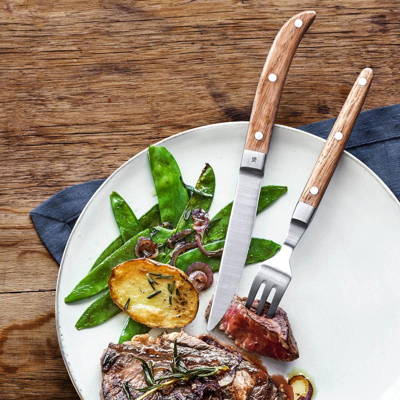 Ranch biffsett med biffkniv og gaffel 12 deler