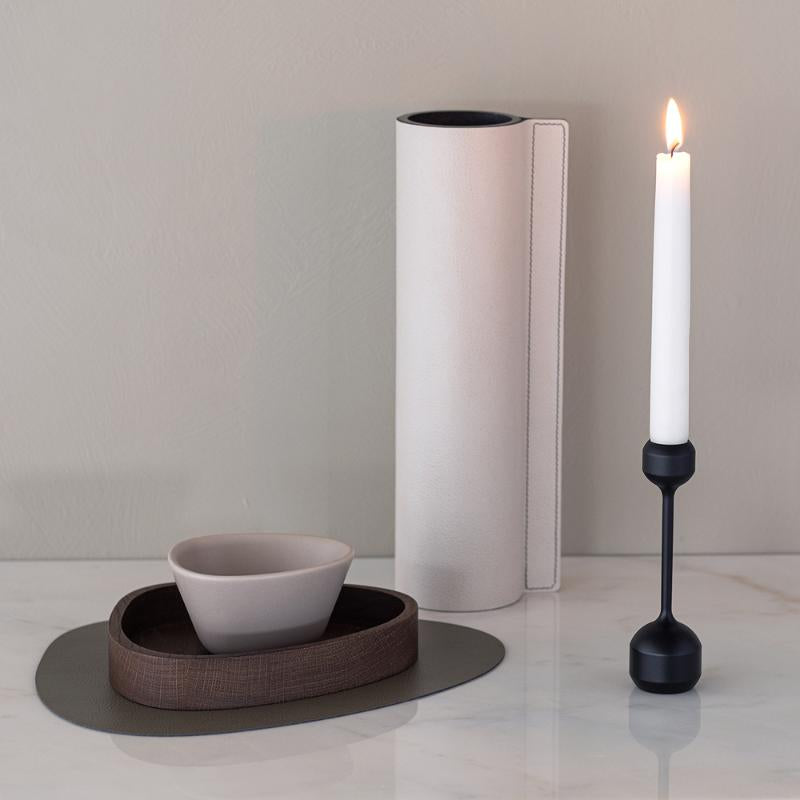 Silhouette lysestake 14,5 cm svart