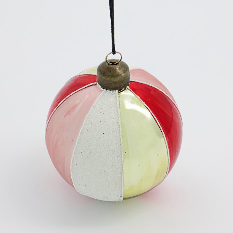 Cirkus julekuler 8 cm 4 stk rød