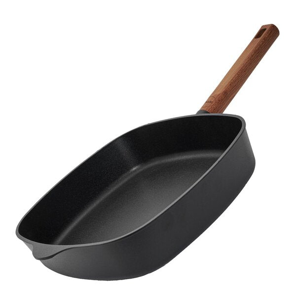 ECO Logic QXR stekepanne firkantet 28 cm fast trehåndtak