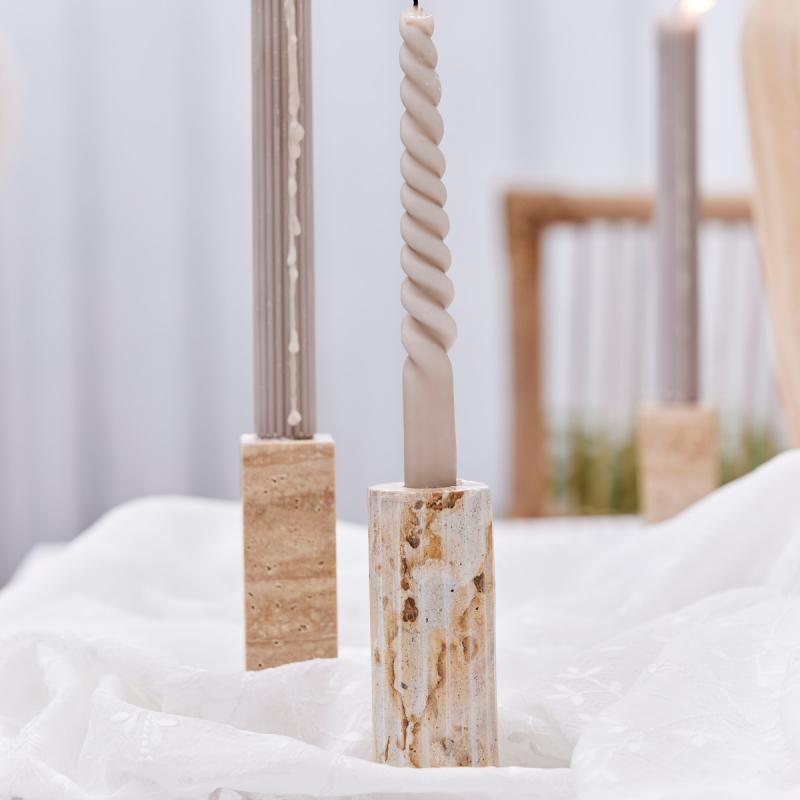 Travina lysestake 10x4 cm sand