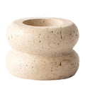 Travertin lysestake liten 5 cm