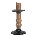 Lara lysestake 22 cm beige/svart