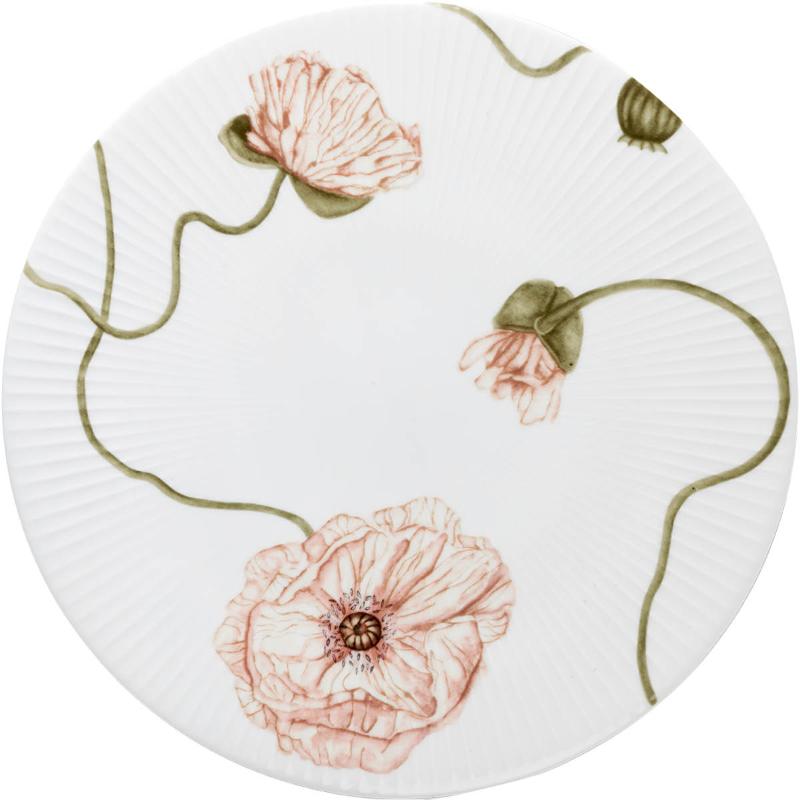 Hammershøi Poppy kakefat 30 cm hvit m/dekor