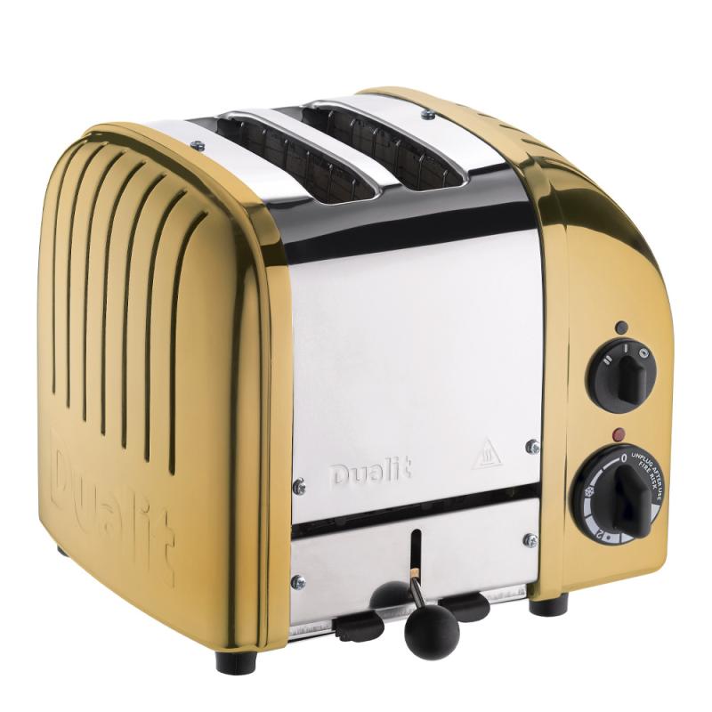 Classic brødrister 2 skiver messing