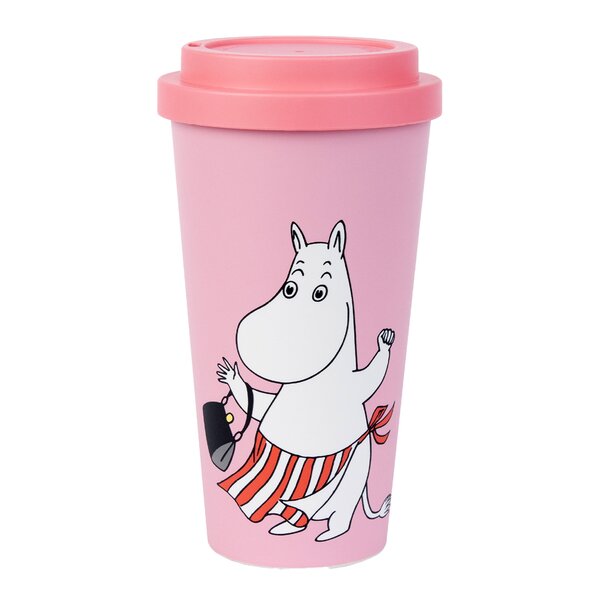 Mummi reisekopp 45 cl Mummimamma med Mummitrollet rosa