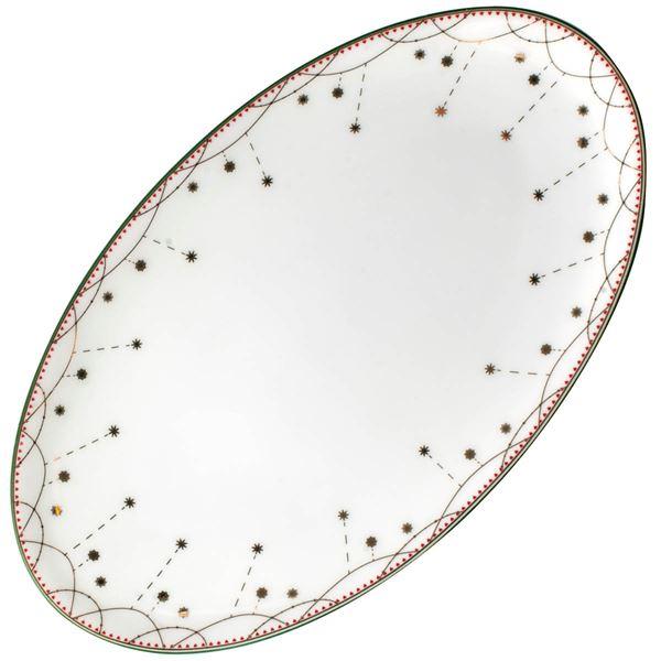 Julemorgen Girlander oval asjett 20 cm