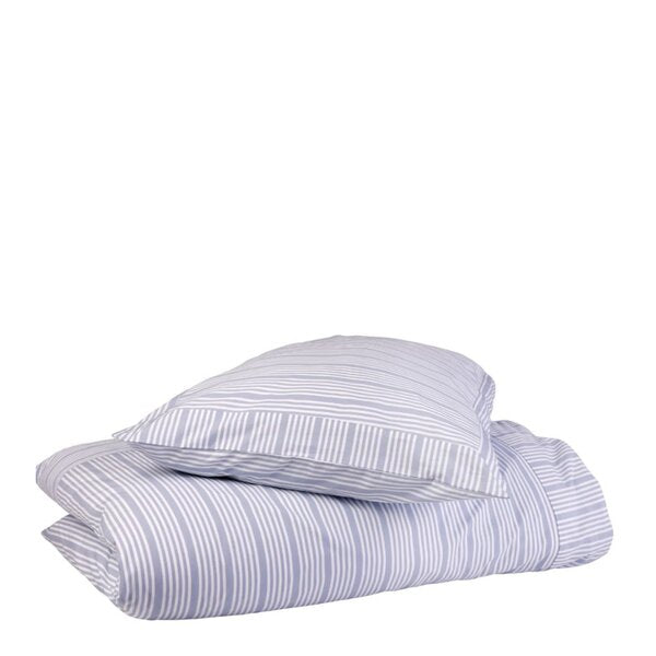 Bedding Collection dynetrekk 140x220+63x60 cm powder blue stripes