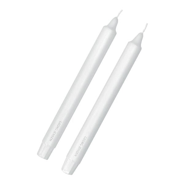 Kronelys 24 cm 2 stk hvit
