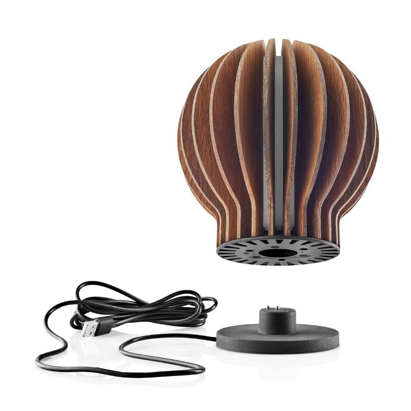 Radiant rund LED lampe 15 cm røkt eik