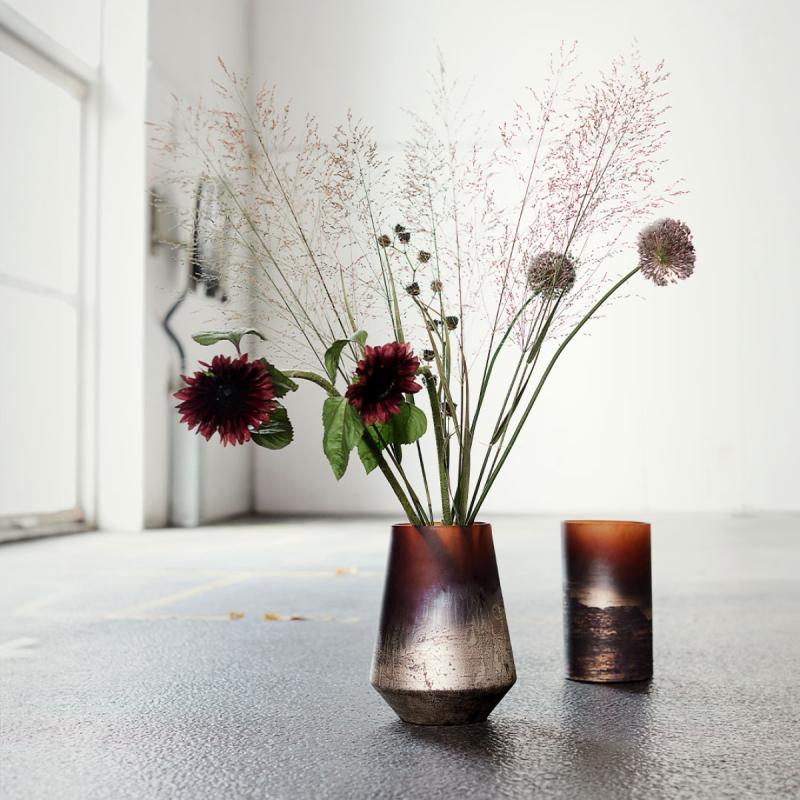 Lana vase 26 cm brun/gull
