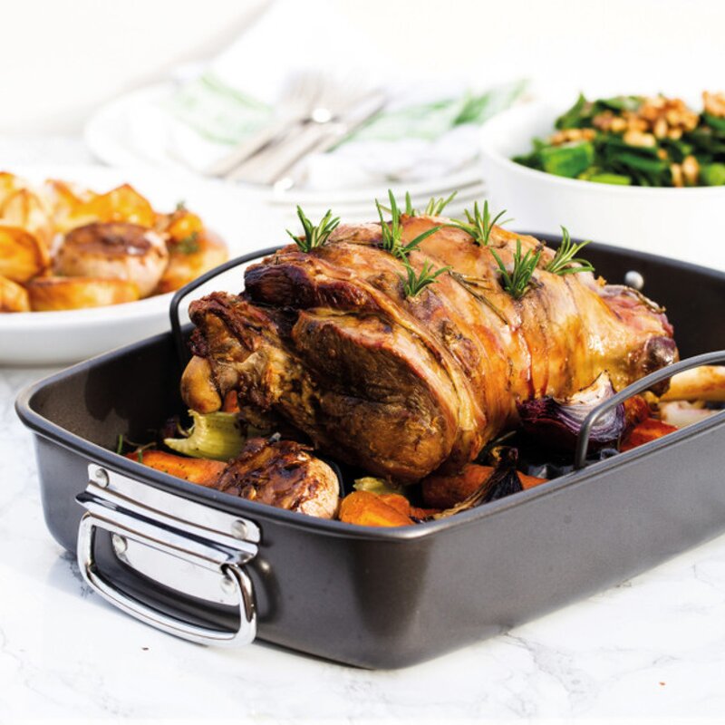 Non-stick langpanne med rist 40x28 cm