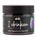 I drinken fargepulver glitter purple glam