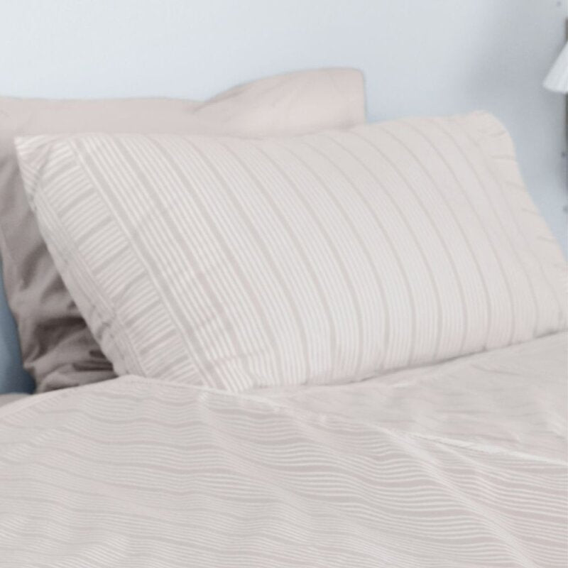 Bedding Collection putetrekk 50x70 cm 2 stk sand stripes