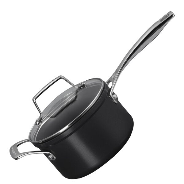 ENSC kasserolle med glasslokk 1,9L 16 cm black