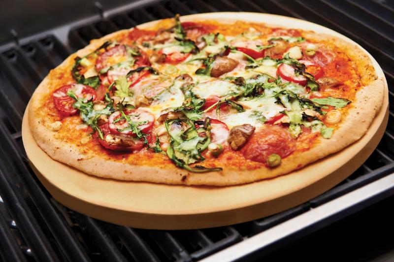 Grill- och pizzasten 38 cm keramisk kompositt