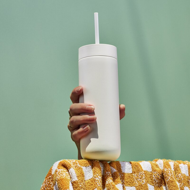 Carter Cold tumbler med sugerør 475 ml hvit