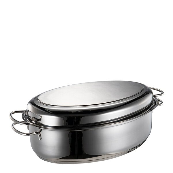 Rix fiskegryte m/rist 6L/2,5L børstet/blank