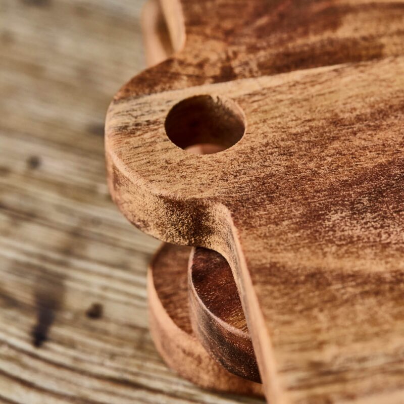 Skjærebrett 20x13 cm 4 stk natur