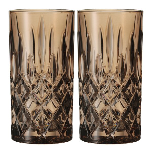 Noblesse Colour longdrinkglass 39,5 cl 2 stk tobacco