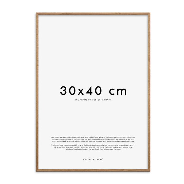 Treramme 30x40 cm lys eik