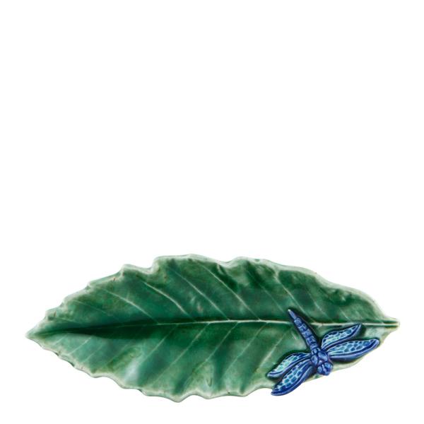 Countryside Leaves skål 16x6,5 cm øyenstikker grønn
