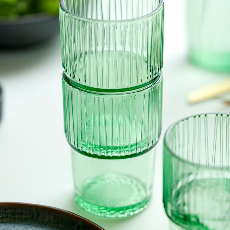 Kusintha kaffeglass 38 cl 4 stk grønn
