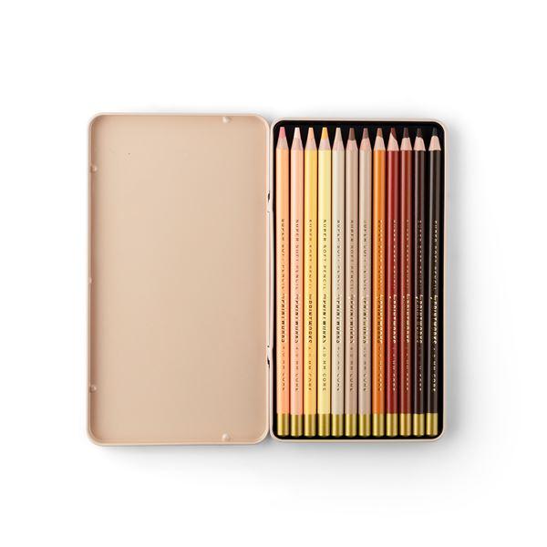 Fargepenner 12 stk beige