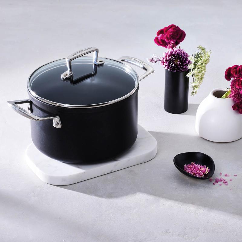 Toughened Non-Stick gryte med glasslokk 6 L