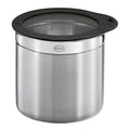 Oppbevaringsboks 1,4 L 12x12,5 cm stål/klar/svart