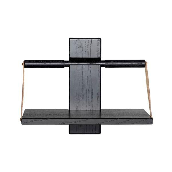 Wood wall hylle 24x18x30 cm svart