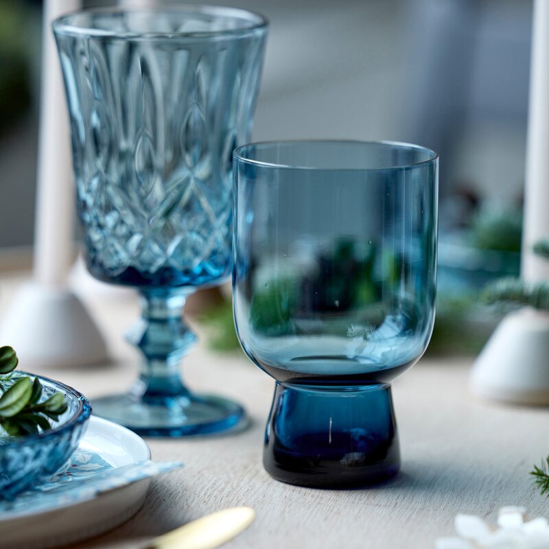 Sorrento vannglass 30 cl 4 stk blå