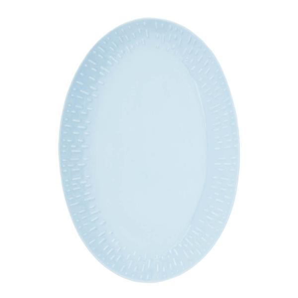 Confetti ovalt fat 36x25,5 cm aqua