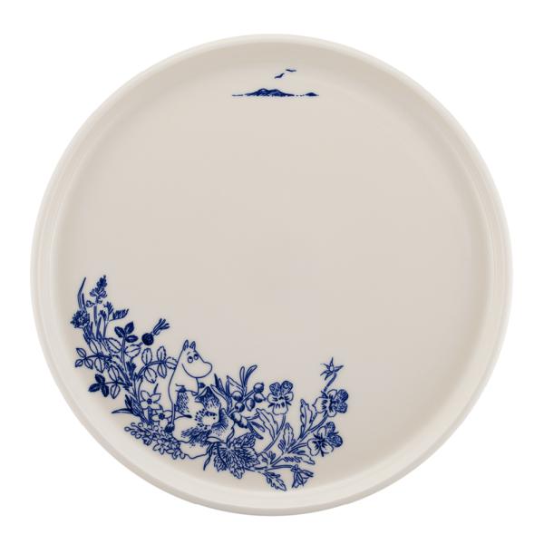 Haru tallerken 25 cm mummi hvit/blå