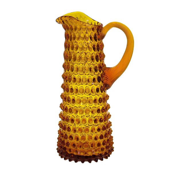 Hobnail karaffel 1L amber