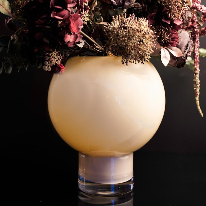 Galaxie lykt/vase 35 cm pearl